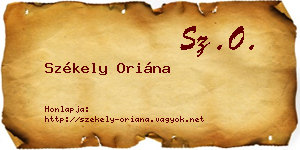 Székely Oriána névjegykártya